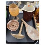 Carved Wood Spoons, Pitcher