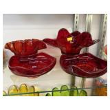 (4) Pieces of Art Glass