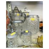 Etched and Pattern Glass Beer Steins