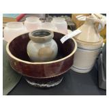 Stoneware Bowl, Storage Canister, Jug