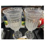 (2) Pattern Glass Vases