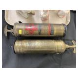 (2) Brass Fire Extinguishers