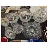 (8) Pieces of Moon and Star Glassware