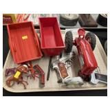 Vintage Plastic Farm Toys with Cap Guns