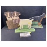 (3) Menno Folk Art Stand-Ups