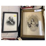 Framed Lithograph and Engraving