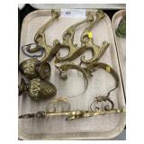 Brass Hat Holders with Finials