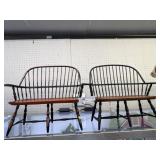 (2) Windsor Style Doll Settees
