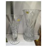 (2) Crystal Vases