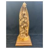 Hand Carved Nativity Scene Sculpture