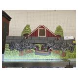 Menno Folk Art Stand-Up with Chickens