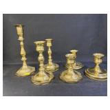 (6) Brass Candlesticks