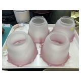 (4) Satin Glass Shades