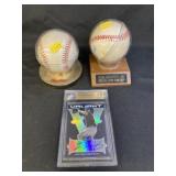 Unauthenticated Autographed Baseballs with Card