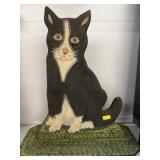 Menno Folk Art Cat Stand-Up