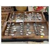 (2) Wooden Displays with Souvenir Spoons