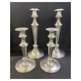 (4) Plated Candlesticks
