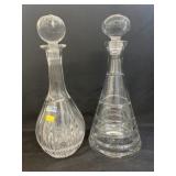 (2) Waterford Crystal Decanter Bottles