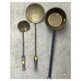 Brass Ladle with Skimmers