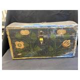 19th Century Dome Top Paint Decorated Storage Box