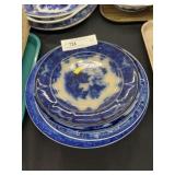 Flow Blue and Transferware Plates
