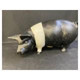 Cast Metal Pig Form Still Bank