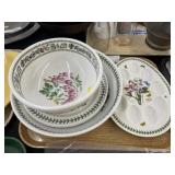 Portmeirion Pottery Bowls with Egg Plate