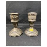 (2) Sterling Weighted  Silver Candlesticks