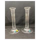 (2) Tiffany & Co. Crystal Candlesticks
