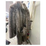 Ladies Fur Coat with Mittens
