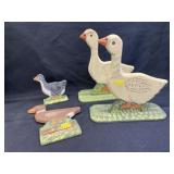 (4) Menno Folk Art Stand-Up Ducks/Geese