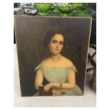 19th Century Oil On Board Portrait