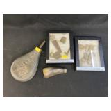 Civil War Relics, Powder Flask, Horn