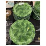 Italian Leaf Pattern Plates and Bowl