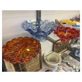 Art Glass Center Bowls with Ashtray