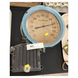 Vintage Pressure Gauge with Electrical Switch