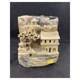 (2) Alabaster Bookends