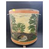Paint Decorated Ash Bucket