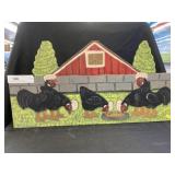 Menno Folk Art Stand-Up of Chickens