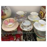 Shelley and Assorted Cups and Saucers