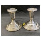 (2) Sterling Weighted  Silver Candlesticks