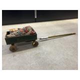 Miniature Crafted Wagon and YoYo Table Cover