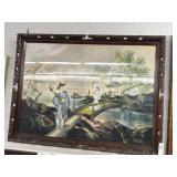 Large Framed Oriental Print