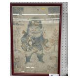 Framed Santa Claus Textile