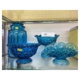 (4) Pieces of Moon and Star Glassware