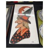 Vintage Halloween Die Cut Witch