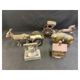 Cast Metal Still Banks with Toys
