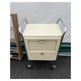 Vtg. Rolling Metal Cart