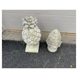 (2) Concrete Pineapples