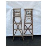 (2) Wooden Ladders